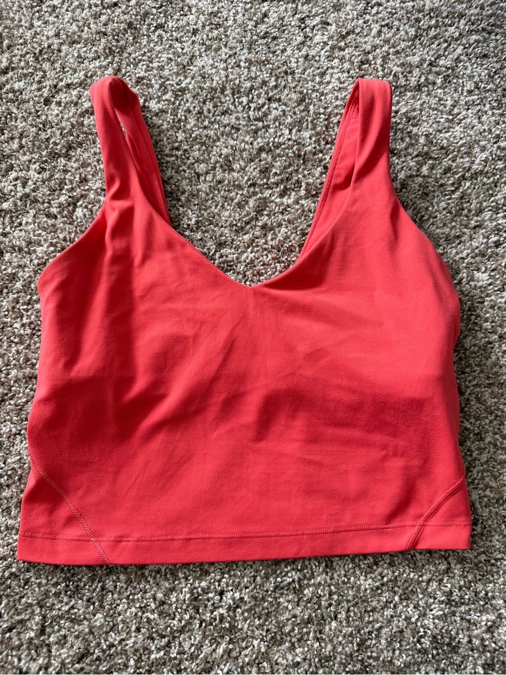 lululemon athletica Coral V-Neck Sleeveless Crop Tank